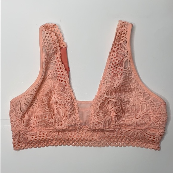 aerie Other - Aerie Bralette Lace Coral Wide Strap Medium